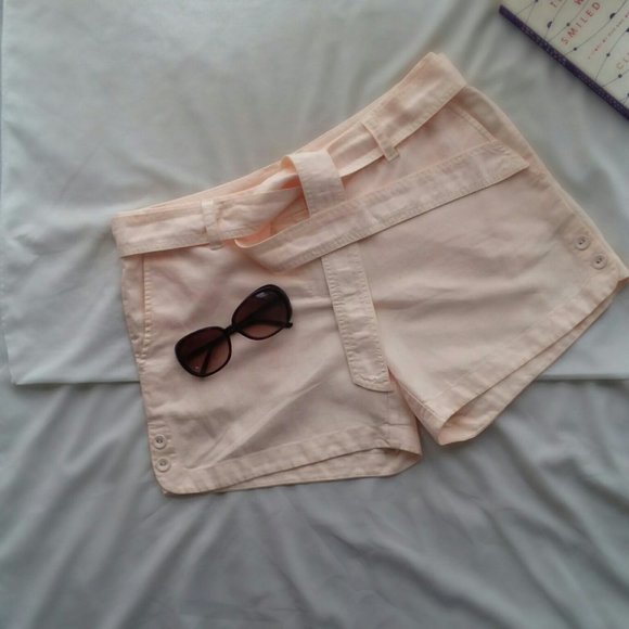 Jcrew Linen & Cotton Seaside Shorts with Belt | Cream Off-white Womans S… - Picture 8 of 15